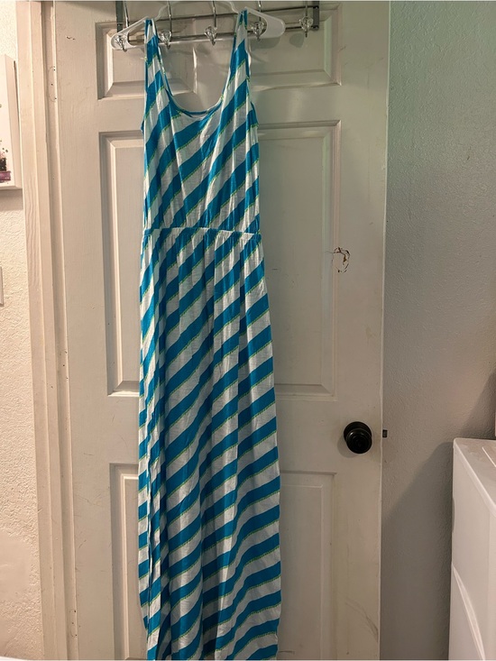 Lilly Pulitzer Dresses & Skirts - Lilly Pulitzer Blue and White Striped Maxi Dress